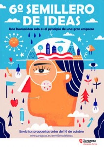 Don Diseño El emprendedor no esta solo - 07 - cartel Semillero de Ideas de Zaragoza Activa - La Azucarera - Ayuntamiento de Zaragoza