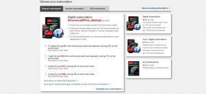 Don Diseño - Servicio-Estrategia-precio-ancla - The Economist - Plan de suscripciones - 16-06-2016